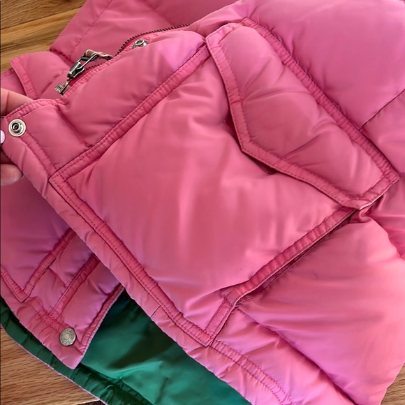 J. Crew Pink  and Green Puffer Vest - Picture 3 of 16